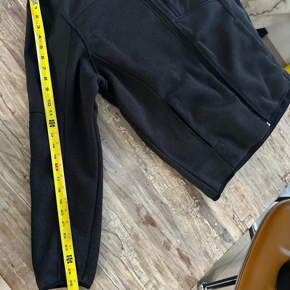 Reebok Full Zip Up Logo Jacket Black XLarge Pockets Mixed Media Athleisure NWOT - Picture 9 of 13